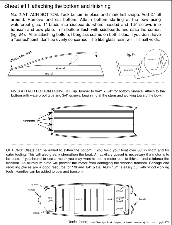 Gator Wooden Jon Boat Plans