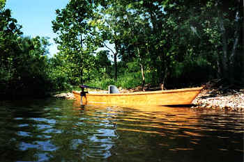 Cajun Pirogue wooden boat kit Steve