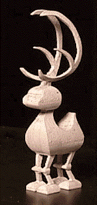 six views of a 3-D deer